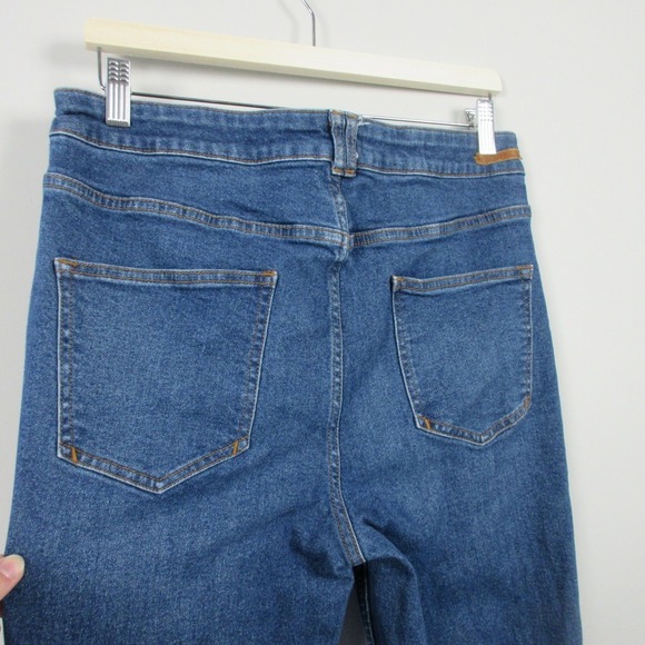 Pilcro Anthropologie High Rise Trouser Bootcut Jeans Women 31 Button Fly 684 - Picture 6 of 13